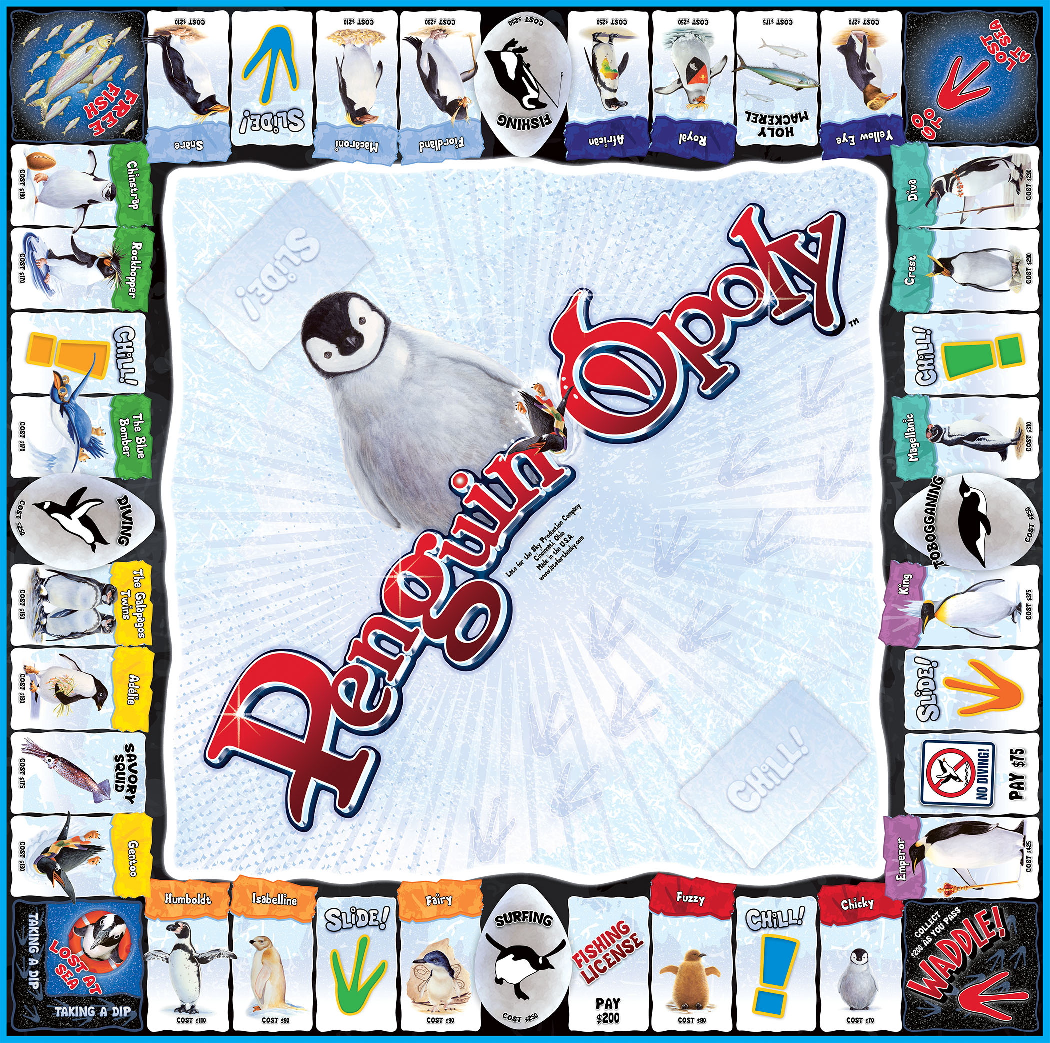 PENGUIN-OPOLY Board Game