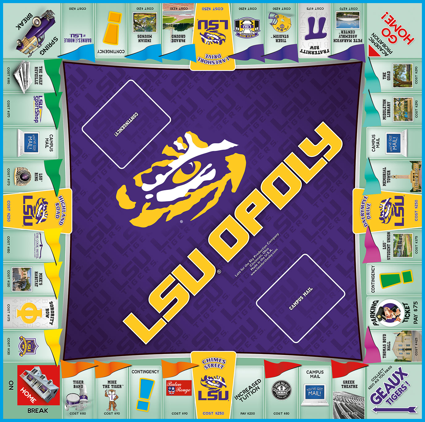 LSUOPOLY Board Game