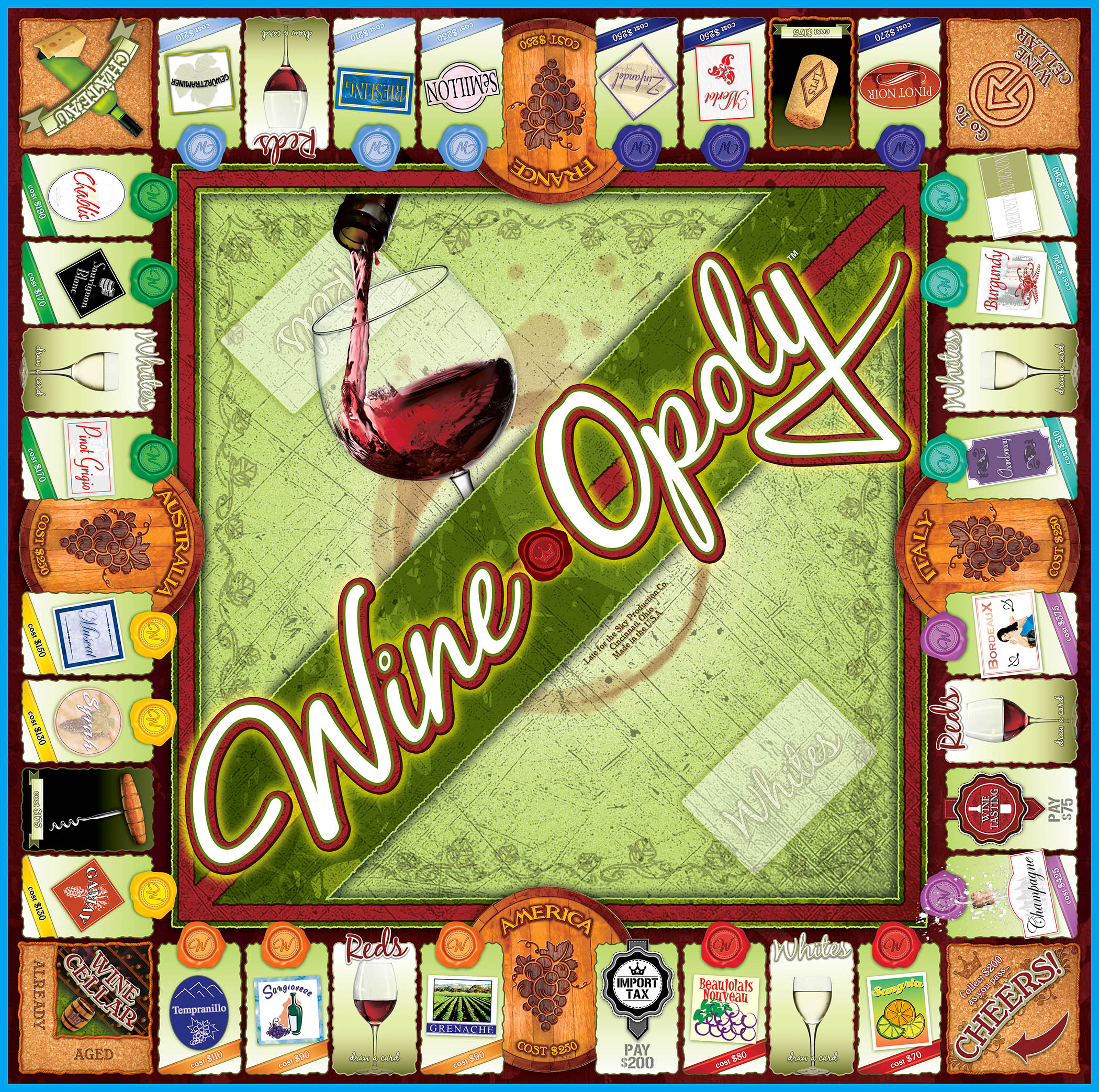 WINE-OPOLY Board Game