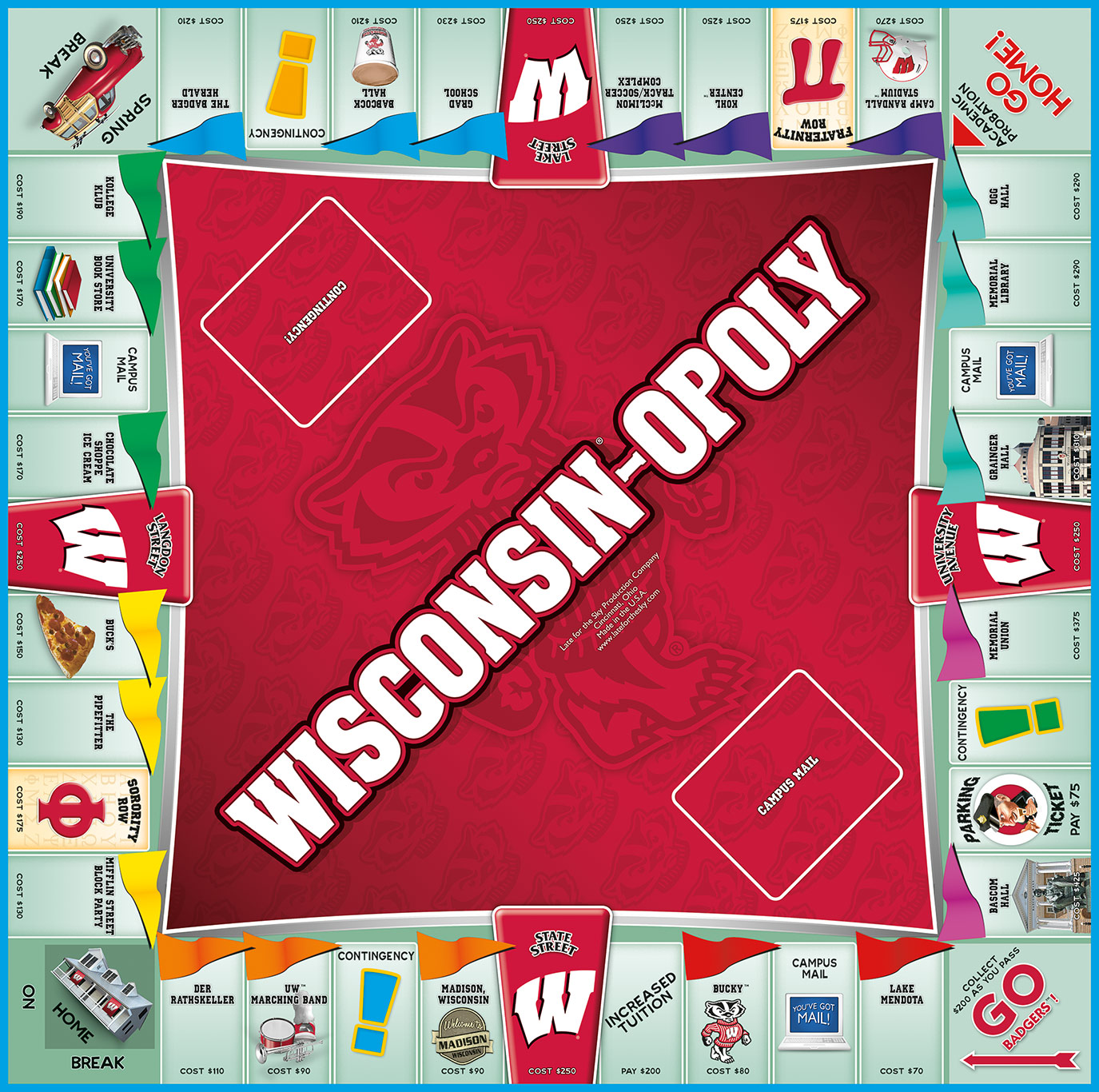 WISCONSIN-OPOLY Board Game