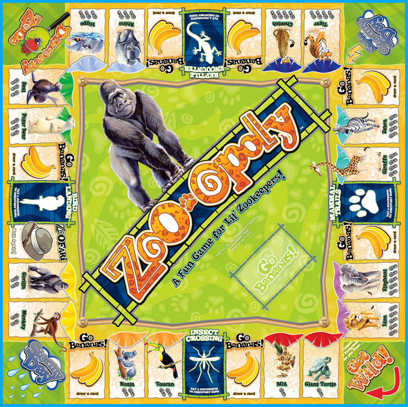 Zoo-Opoly-Jeu de Plateau-Late for the Sky-Great Learning For Kids! 